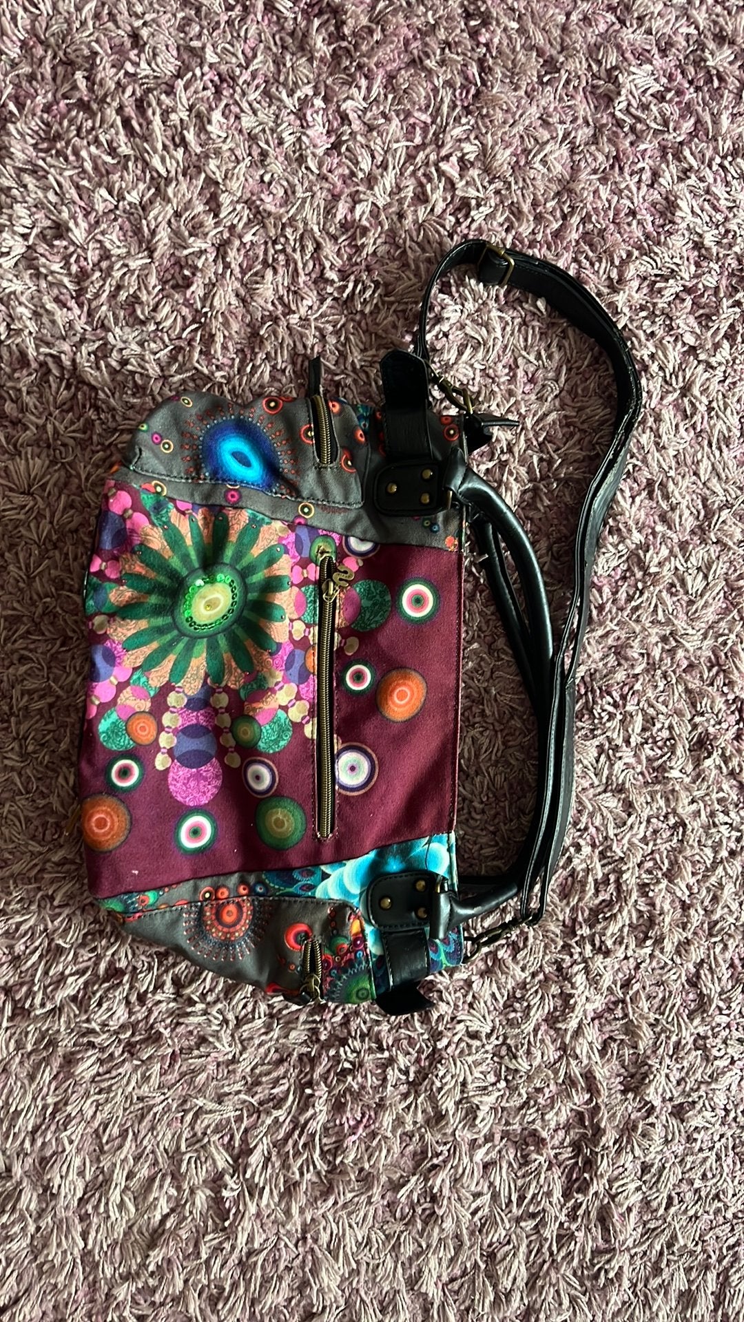 Desigual tas, stof en leer, Ophalen, Gebruikt, Overige kleuren, Handtas