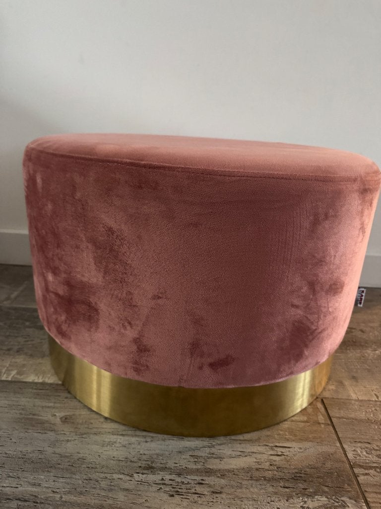 Kare design roze poef, Ophalen, Overige materialen, Rond, Minder dan 50 cm