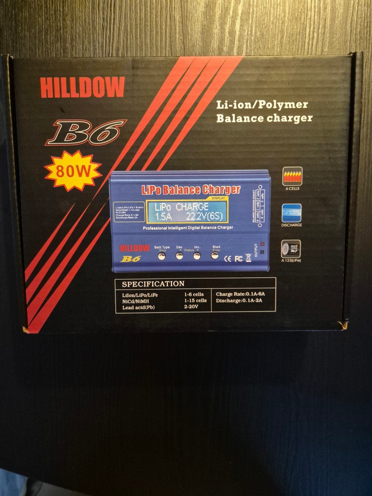 HILLDOW B6 80W LiPo Balance Lader - Nieuw in doos, Ophalen of Verzenden, Nieuw, Onderdeel