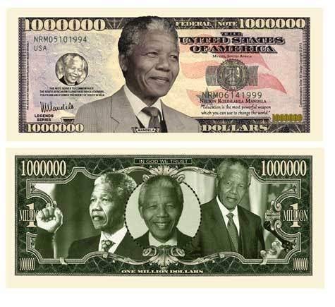 Curiosa Biljet USA - NELSON ROLIHLAHLA MANDELA., Ophalen of Verzenden, Noord-Amerika, Los biljet