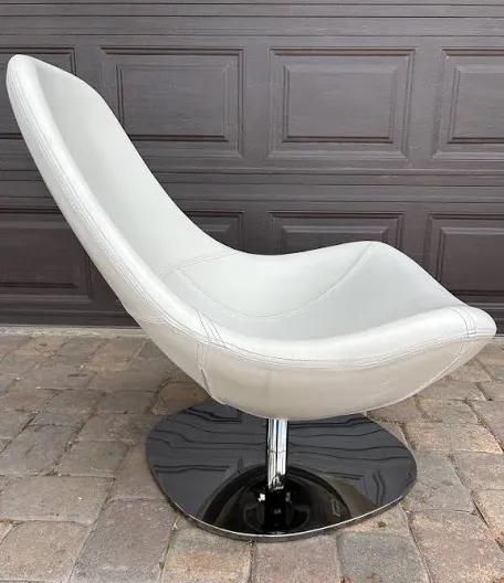 Ikea Tirup fauteuil wit, Ophalen, Gebruikt, Leer, 75 tot 100 cm