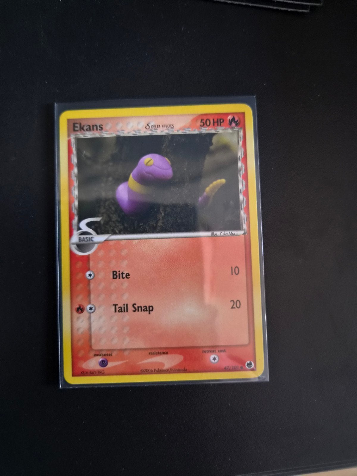 Ekans Delta Species Pokémon Kaart uit 2006, Ophalen of Verzenden, Zo goed als nieuw, Losse kaart