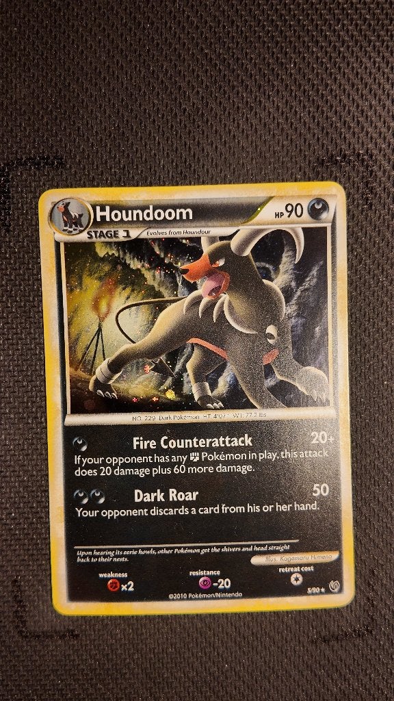 Houndoom 5 HS—Undaunted | Pokemon kaart, Ophalen, Losse kaart, Foil