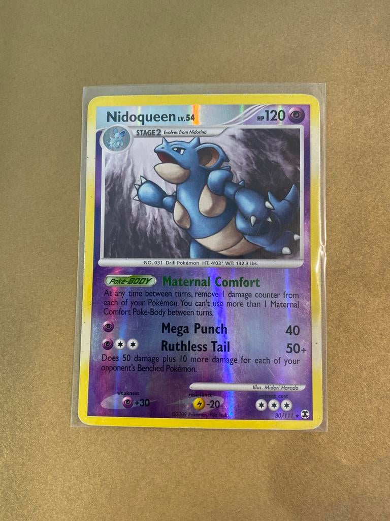 Nidoqueen LV.54 Pokémon Kaart - Holo Foil, Ophalen of Verzenden, Zo goed als nieuw, Losse kaart, Foil