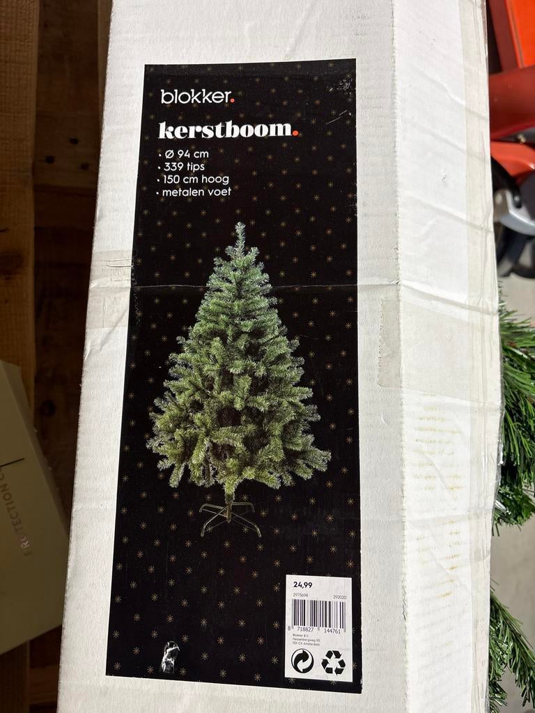 Blokker kunst kerstboom 150 cm hoog, Diversen, Kerst, Ophalen, Nieuw