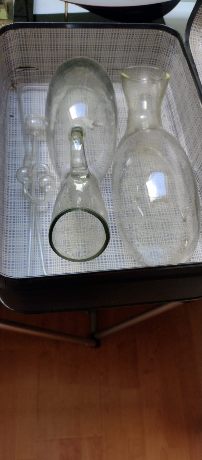Vintage plas flessen, Ophalen