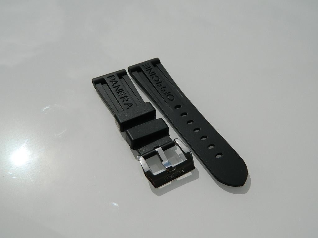 Horlogeband rubber 24 of 26mm Luminor Marina Submersible, Overige merken, Overige materialen, Verzenden, Polshorloge