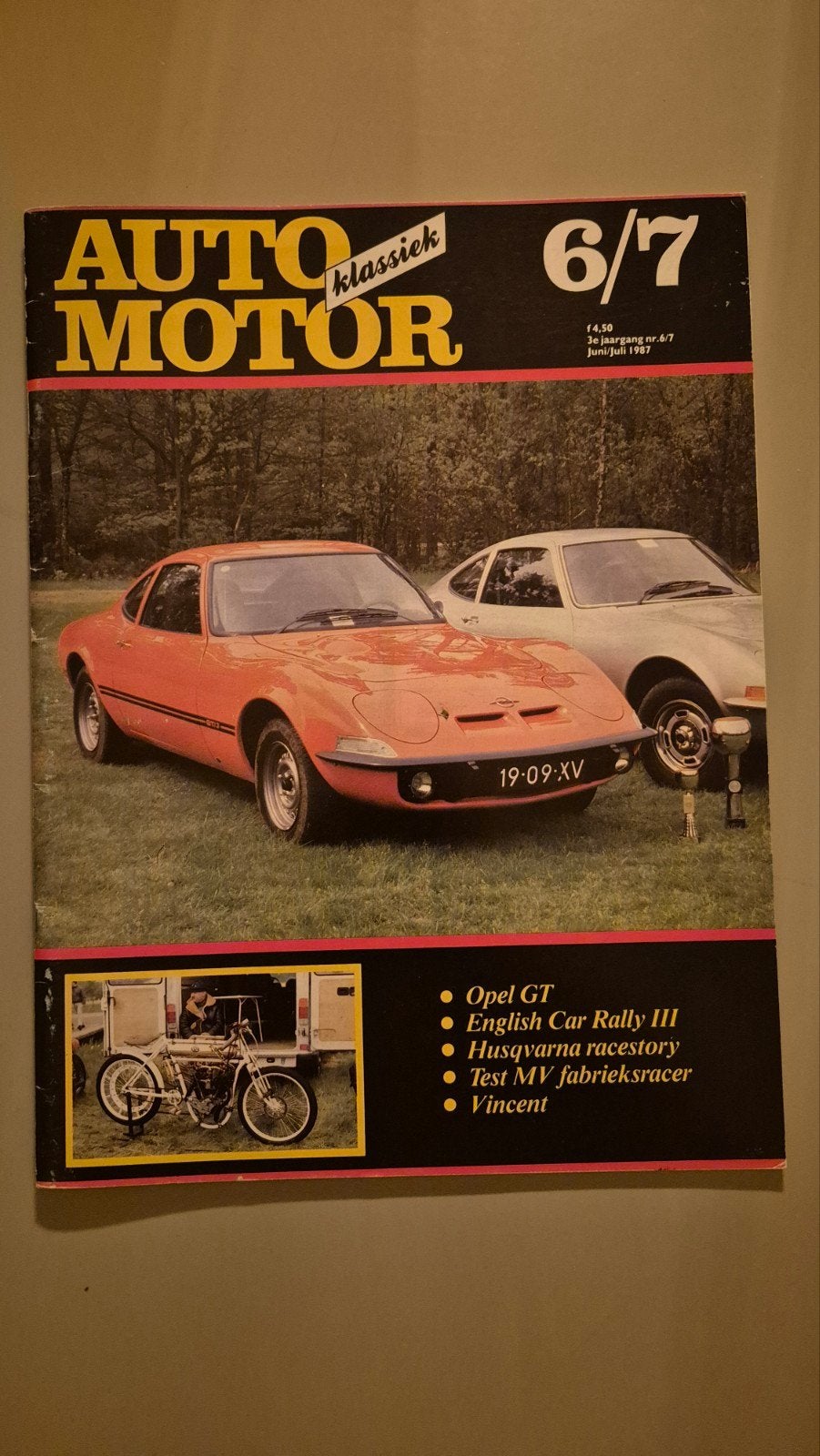 Auto Motor Klassiek 6/7 1987 - Opel GT, Husqvarna, Ophalen of Verzenden, Gelezen