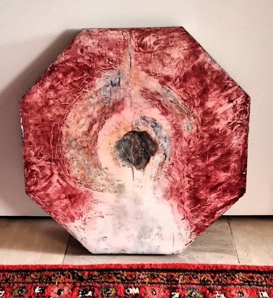 Schilderij Hexagonal (toegeschreven Don Ken), Antiek en Kunst, Ophalen of Verzenden, Hout