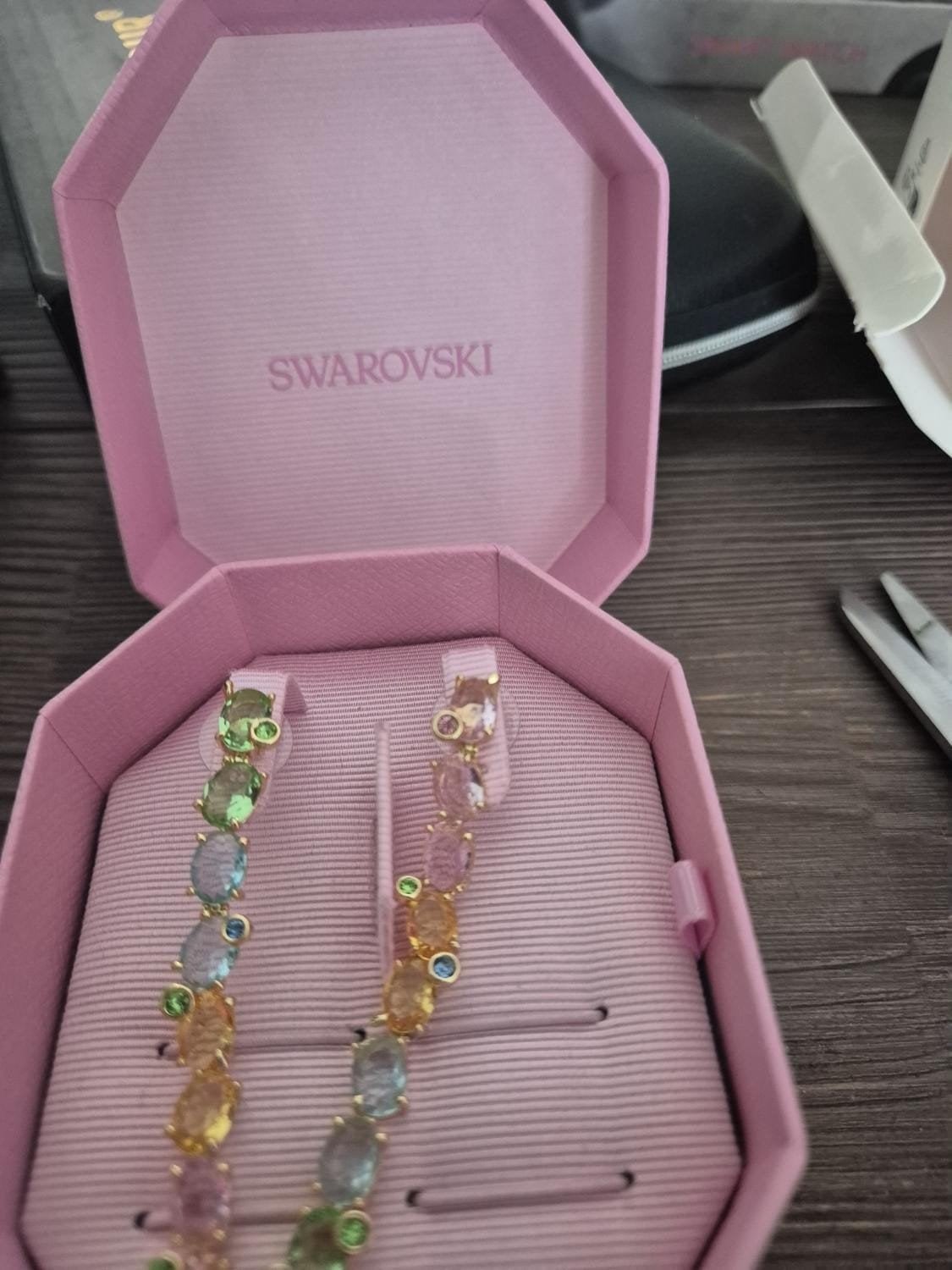 Swarovski oorbellen met gekleurde stenen, Ophalen of Verzenden, Nieuw, Sieraad of Horloge
