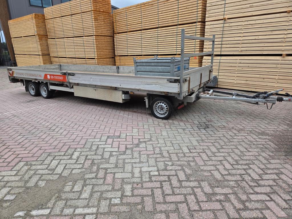 Schamelwagen / schamel aanhanger  3x 1800 kg as, Ophalen