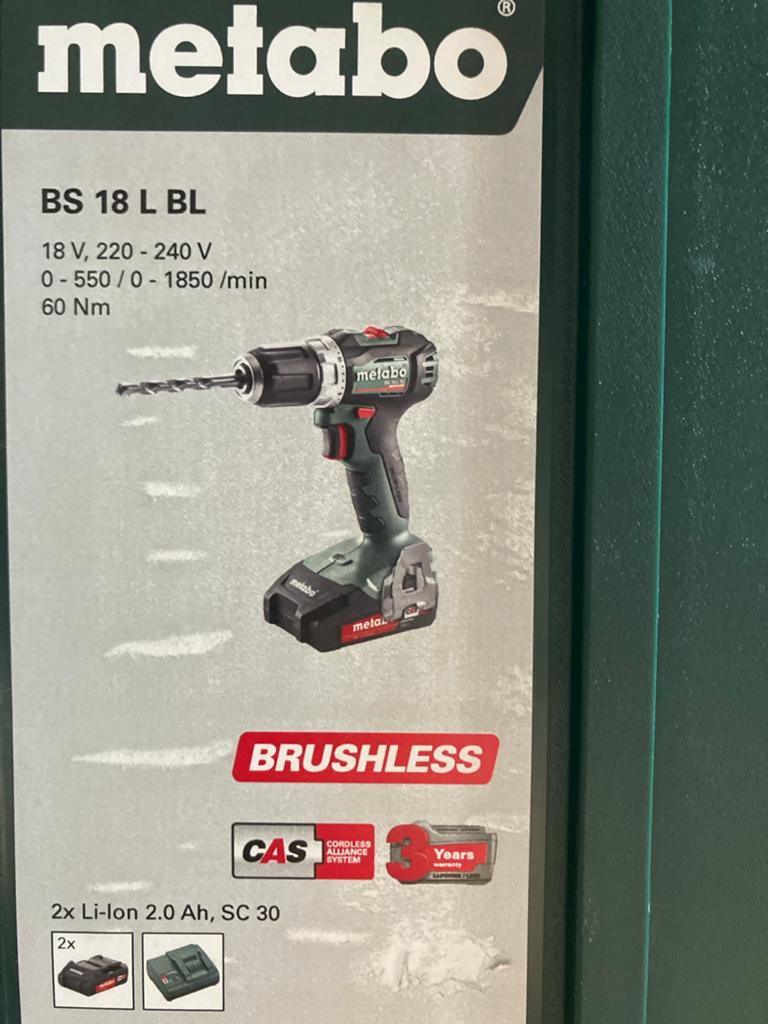 Metabo BS 18 L BL Accuboormachine - Borstelloos, Doe-het-zelf en Verbouw, Variabele snelheid, Ophalen of Verzenden, Minder dan 400 watt
