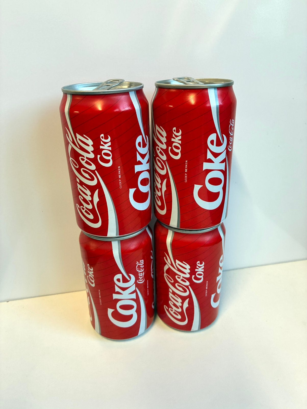Coca Cola ‘You can’t beat the feeling’ lege blikken, Ophalen of Verzenden, Zo goed als nieuw, Verpakking