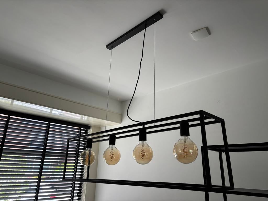 Industriële hanglamp 4 lichts, Ophalen, Zo goed als nieuw