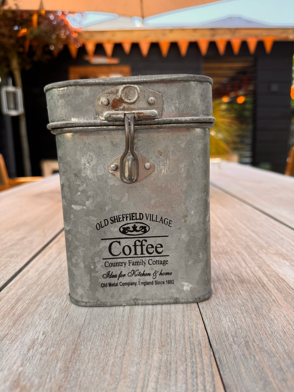 3 Vintage Blikken Voorraaddozen - Koffie, Suiker, Koekjes, Huis en Inrichting, Keuken | Potten en Pannen, Ophalen of Verzenden