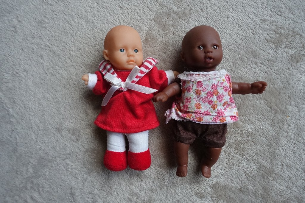 Diversity dolls - Set van 2 poppetjes, Kinderen en Baby's, Ophalen of Verzenden, Zo goed als nieuw, Babypop
