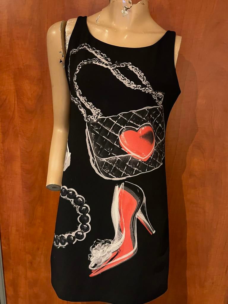 MOSCHINO jurk maat s it 42  origineel ZGAN, G, Zwart, G, Zo goed als nieuw