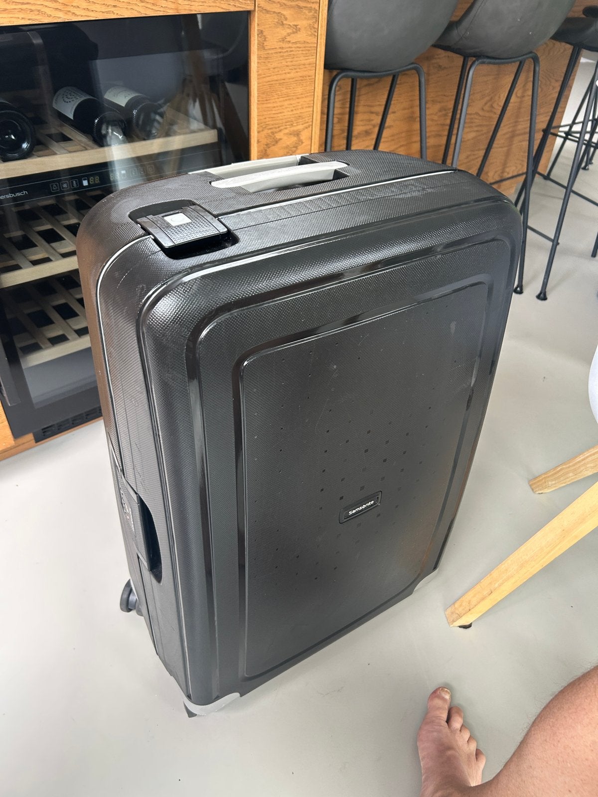 Samsonite S’Cure Spinner 75/28 - Grote Koffer met TSA slot, Gebruikt, Hard kunststof, 45 tot 55 cm, Slot