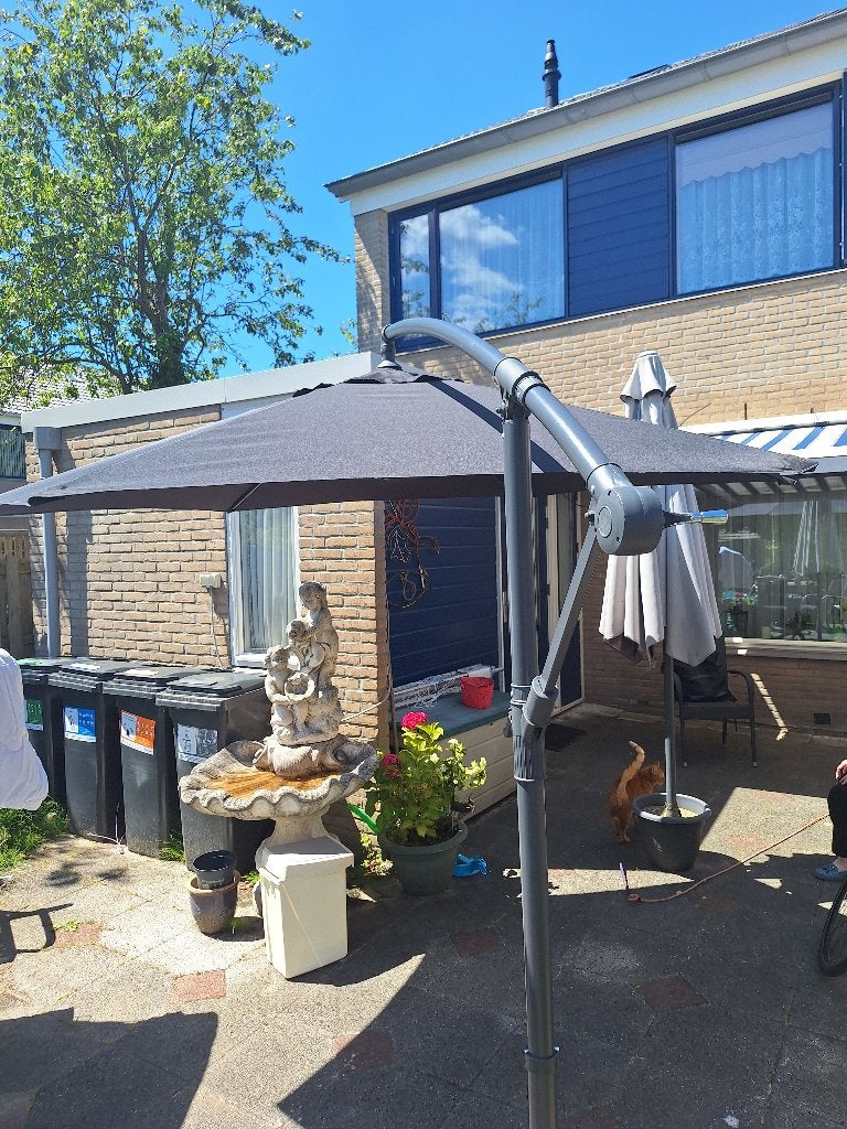 zweefparasol  3 meter, Tuin en Terras, Parasols, Ophalen, Nieuw, Zweefparasol, Verstelbaar