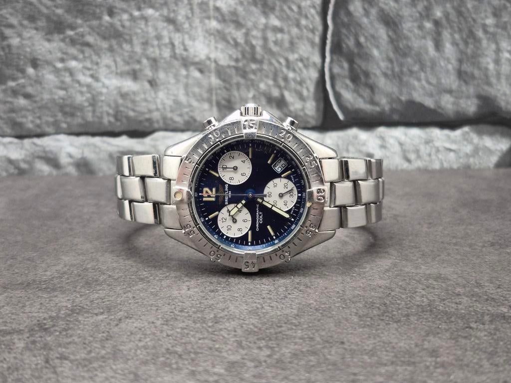 Breitling Colt Chronograph Quartz - Herenhorloge, Staal, Gebruikt, Staal, Breitling