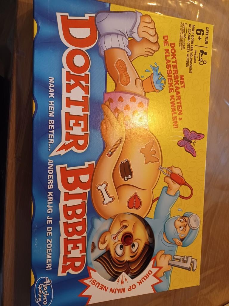 Dokter Bibber spel - Hasbro (mist 1 botje), Een of twee spelers, Ophalen, Gebruikt, Hasbro