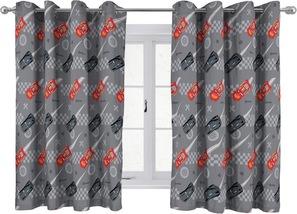 Gordijnen Cars 137cm, Huis en Inrichting, Ophalen of Verzenden, Nieuw, Grijs