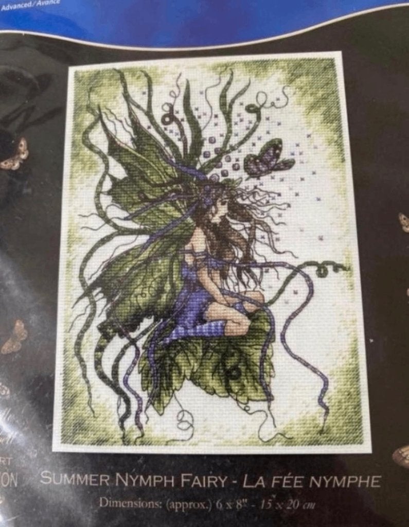 BORDUURPAKKET FLOWER FAIRY SUMMER NIMPH FAIRY, Hobby en Vrije tijd, Borduren en Borduurmachines, Verzenden, Nieuw, Handborduren