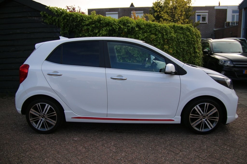 Kia Picanto 1.2 CVVT GT-Line Dyn.Pl.Line (bj 2019), Auto's, Kia, Gebruikt, 4 cilinders, Wit, Leder