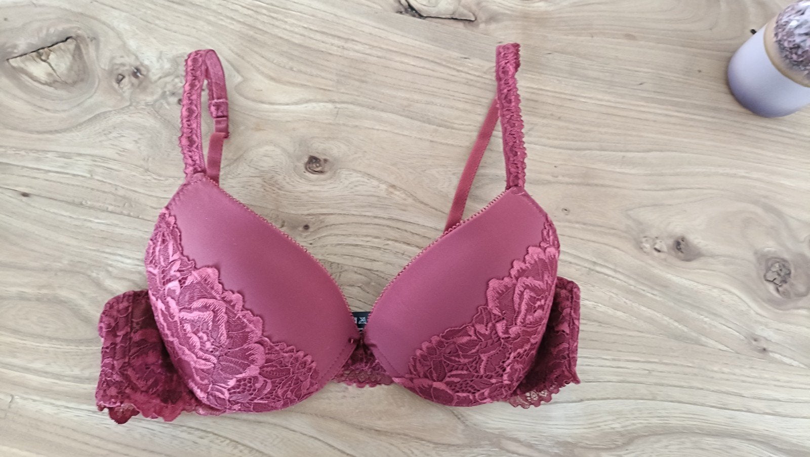 Mooie bordeauxrode push-up BH met kant, Zeeman, Ophalen of Verzenden, Rood, BH