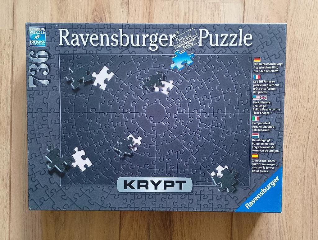 Ravensburger - Krypt Black, Ophalen of Verzenden, Minder dan 500 stukjes, Zo goed als nieuw, Legpuzzel