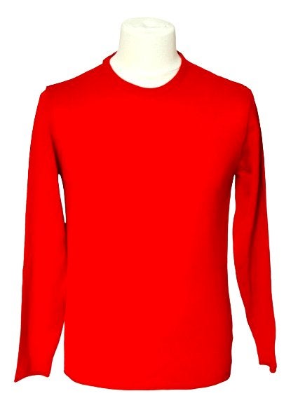 Nieuwe Berna Italia fijn gebreide trui, rood, Mt. L, Kleding | Heren, Maat 52/54 (L), Nieuw, Ophalen of Verzenden, Berna Italia