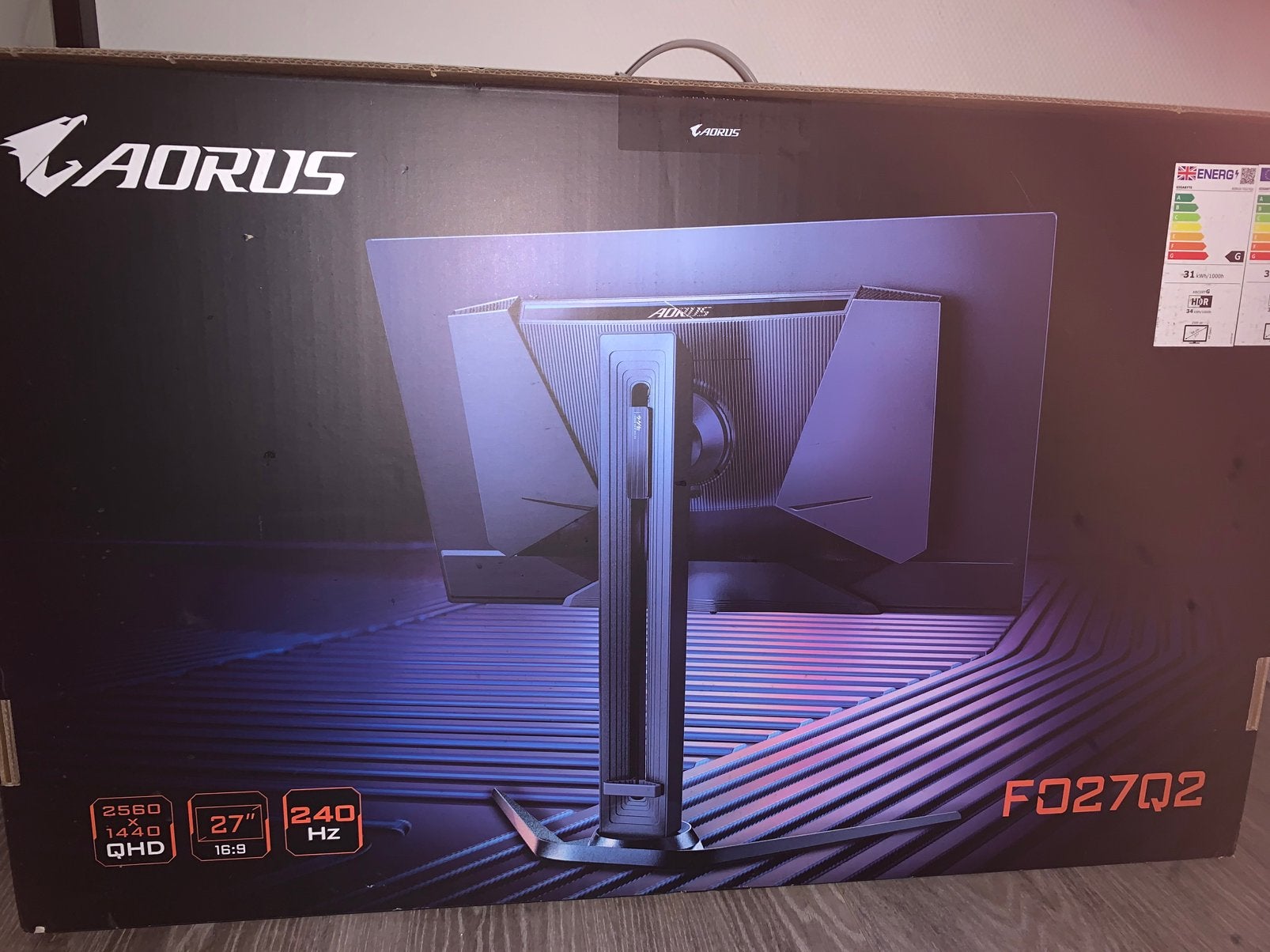 Gigabyte Aorus Gaming monitor, Computers en Software, Monitoren, IPS, Minder dan 1 ms, 201 Hz of meer, Ophalen