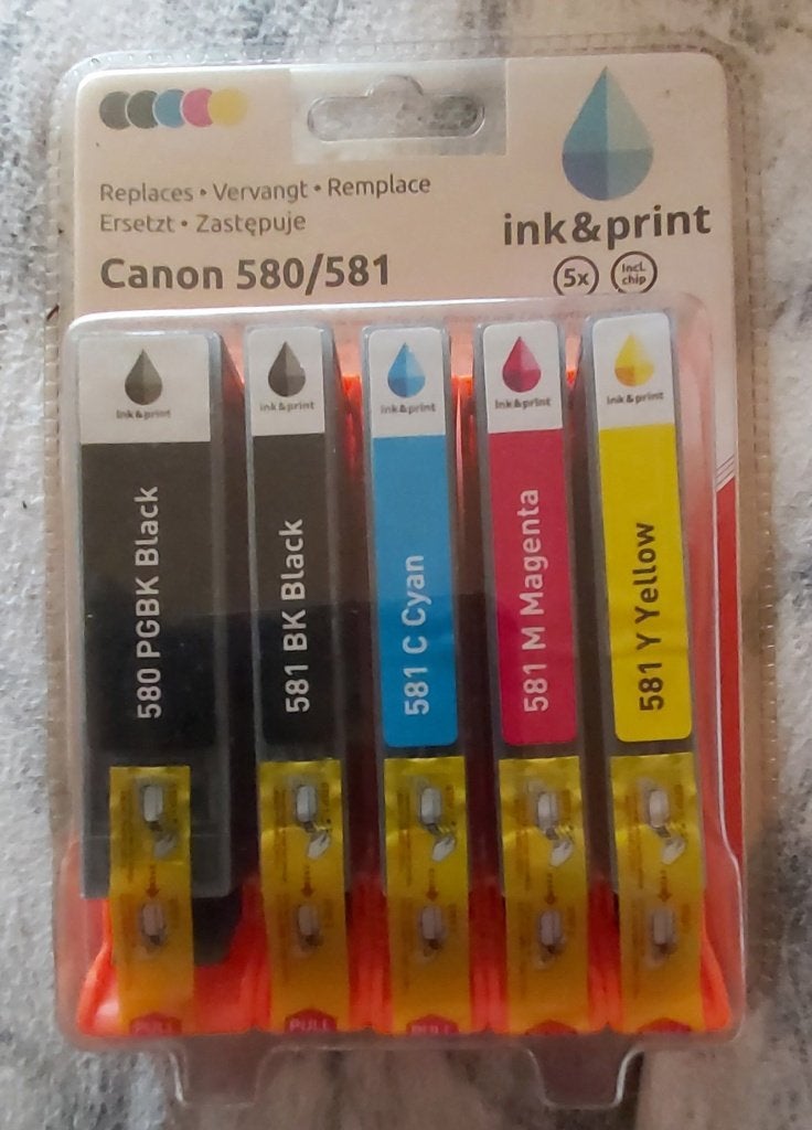 Canon printer met 580/581 cartridges, Ophalen of Verzenden, Nieuw, Cartridge, Canon