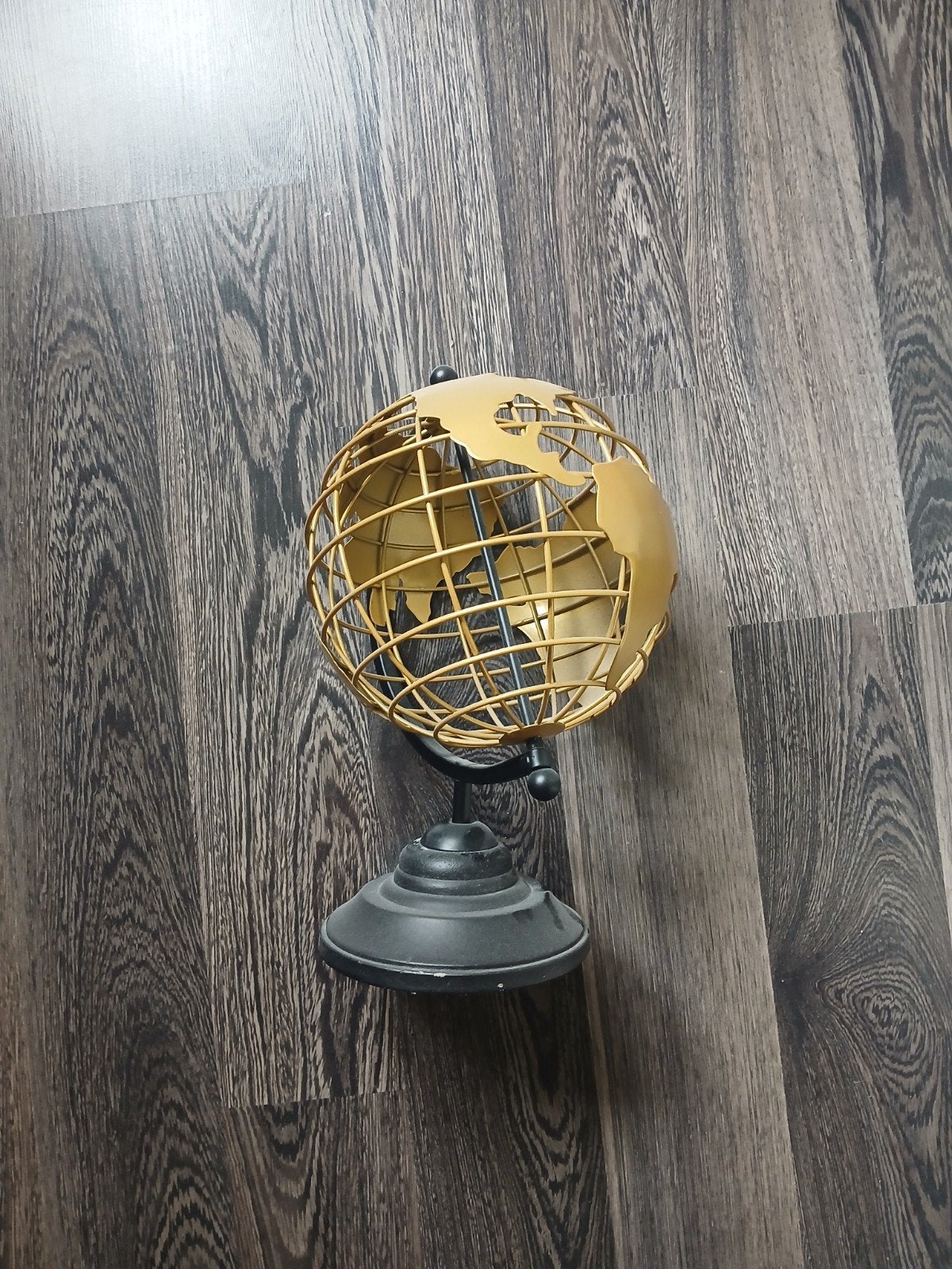 Decoratieve Wereldbol Zwart Goud., Huis en Inrichting, Woonaccessoires | Wereldbollen, Ophalen of Verzenden, Gebruikt