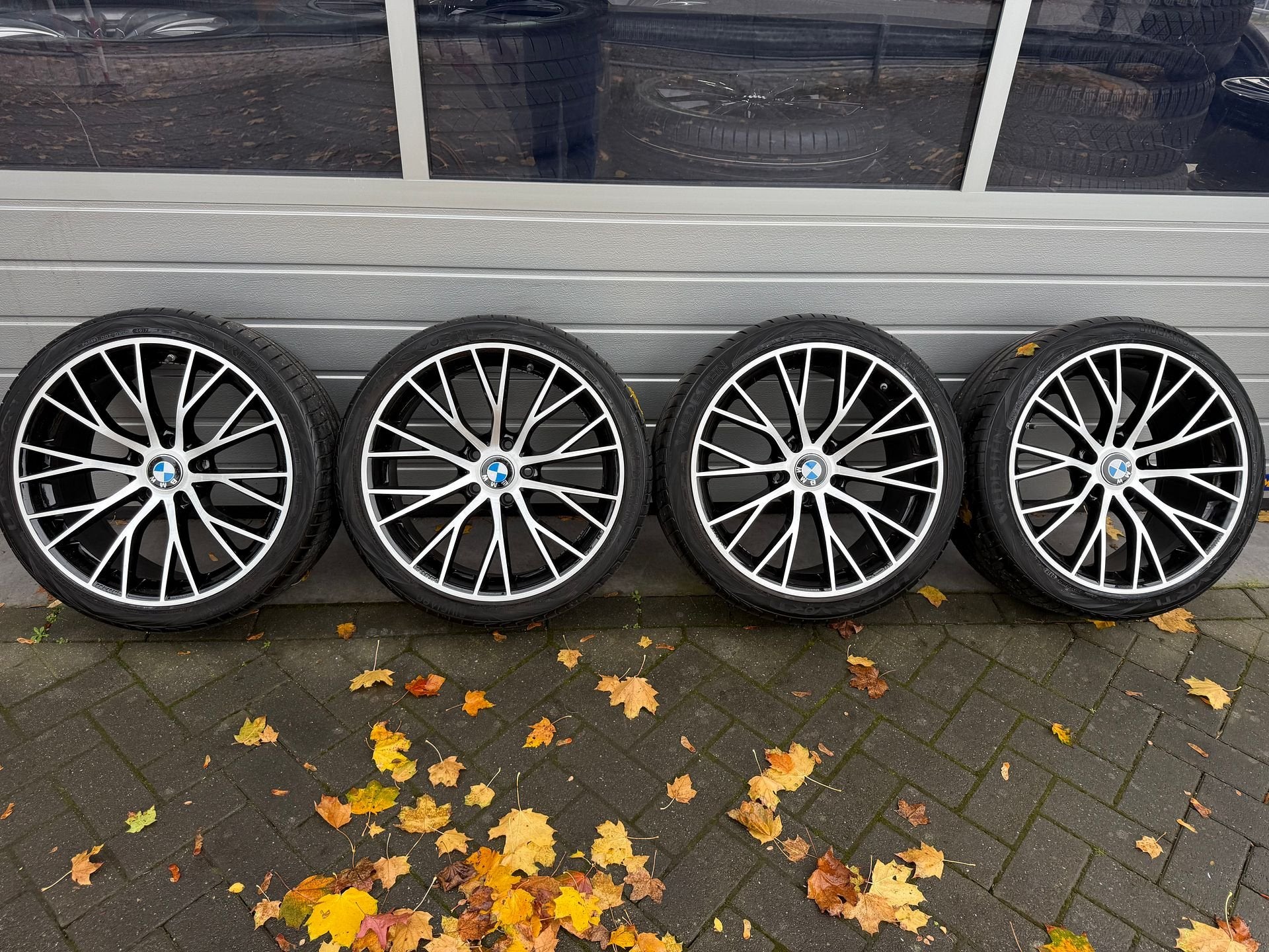 19 inch BMW 5 6 serie E60 E61 E63 E65 breedset velgen banden, Auto-onderdelen, 19 inch, -, -, Banden en Velgen