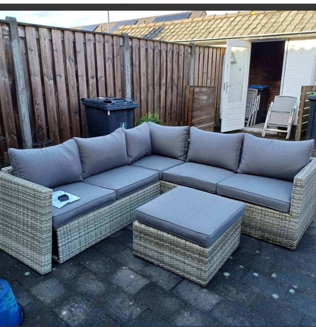 Loungeset - Nog in goede conditie, Tuin en Terras, Tuinsets en Loungesets, Ophalen, Zo goed als nieuw, 7 zitplaatsen, Loungeset