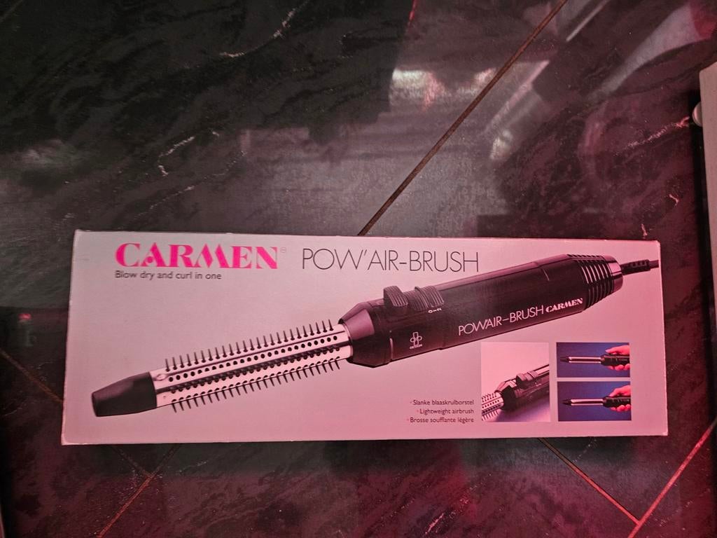 CARMEN POW'AIR-BRUSH BLAASKRULBORSTEL, Ophalen of Verzenden, Zo goed als nieuw, Krultang of Stijltang