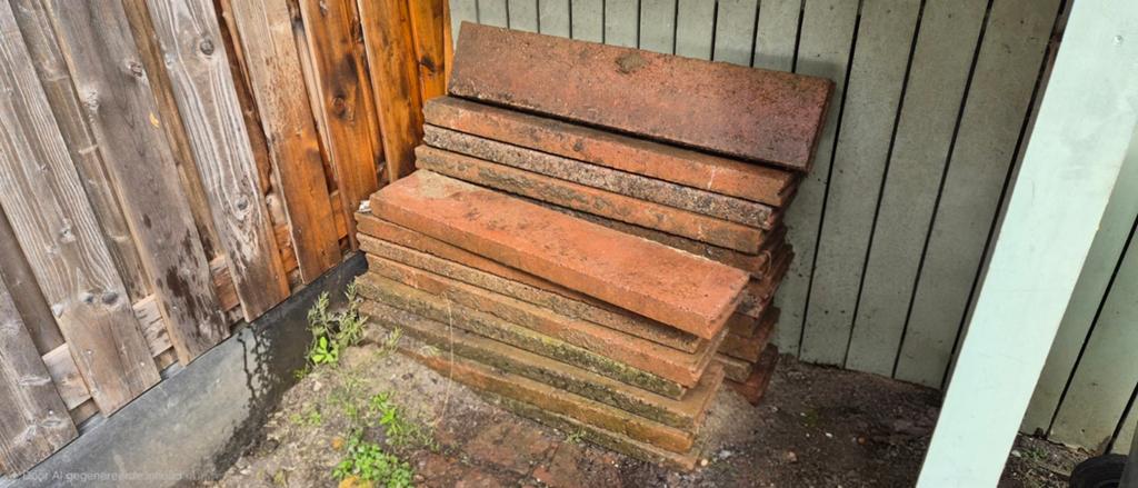 Gratis 100 x 20 x 6 bandjes, Tuin en Terras, Tegels en Klinkers, Ophalen, Beton