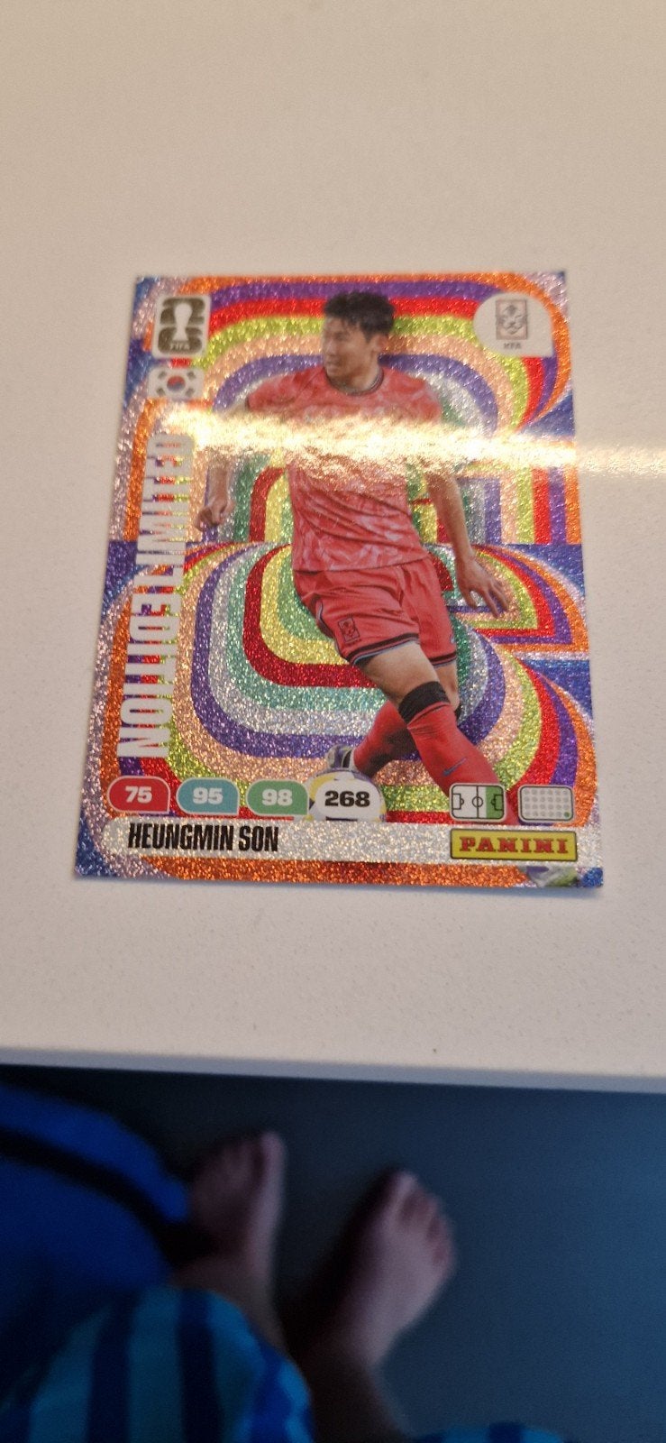 Panini FIFA World Cup 2022 Adrenalyn XL Heung-Min Son, Ophalen of Verzenden, Zo goed als nieuw, Buitenlandse clubs, Spelerskaart