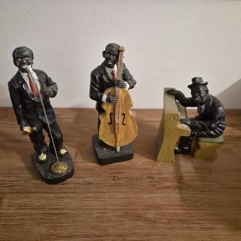 Muziekkant beeldjes - Jazzband decoratie, Verzamelen, Beelden en Beeldjes, Ophalen of Verzenden