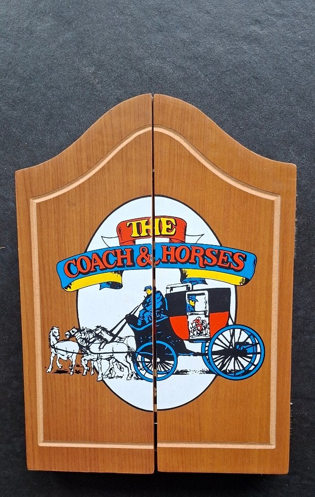 Mini Dartboard Cabinet "The Coach & Horses" (20x28 cm), Sport en Fitness, Ophalen of Verzenden, Nieuw, Dartbord
