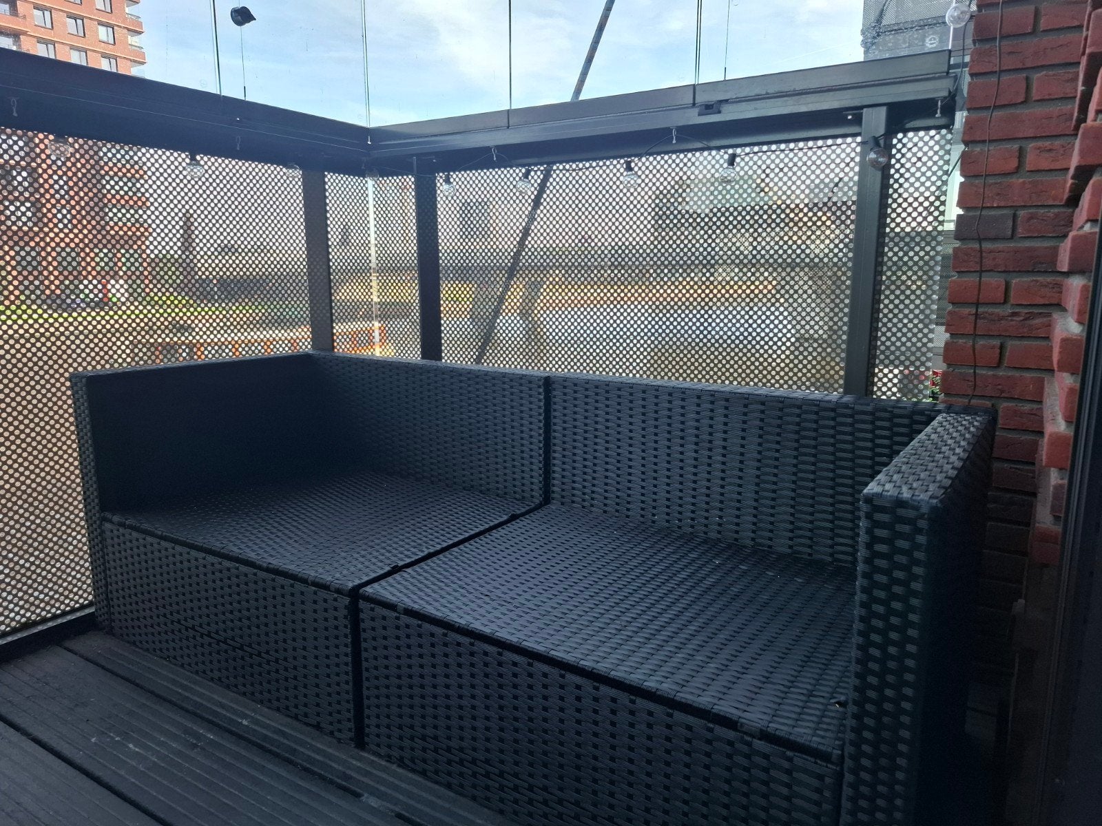 Loungebank voor het balkon, Ophalen, Gebruikt, Bank, 2 zitplaatsen