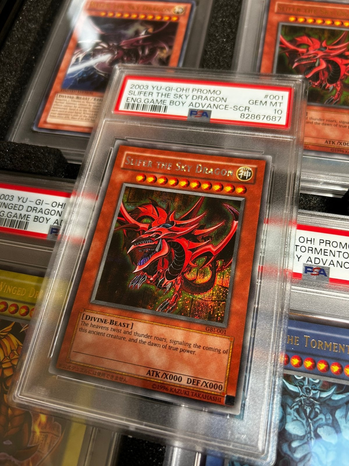 PSA 10 GBI Secret rare Slifer the Sky Dragon gem mint, Ophalen of Verzenden, Zo goed als nieuw