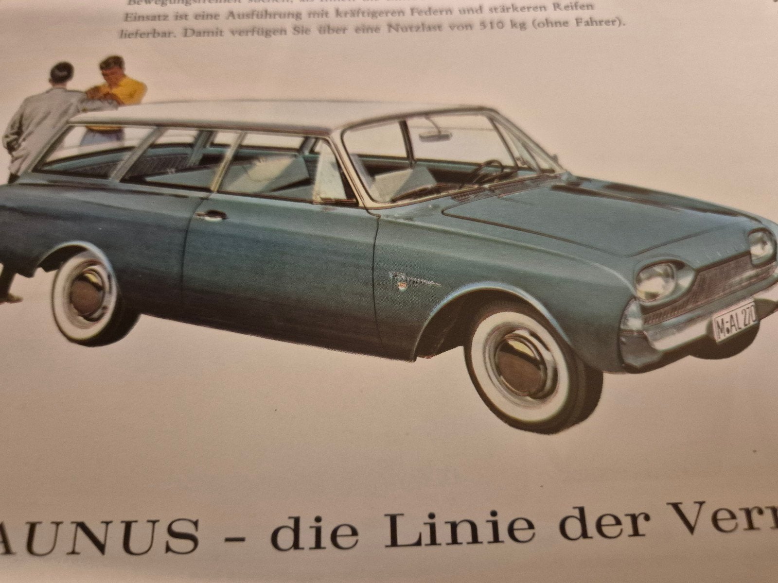Jaren 60 Ford Taunus folder getekende afbeeldingen izgst, Ophalen of Verzenden, Zo goed als nieuw, Ford
