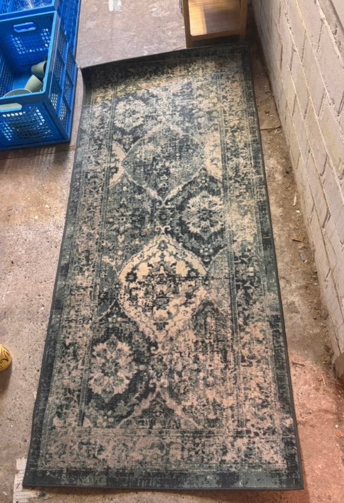 Vloerkleed, Huis en Inrichting, Stoffering | Tapijten en Kleden, Ophalen, 200 cm of meer, Groen, Zo goed als nieuw