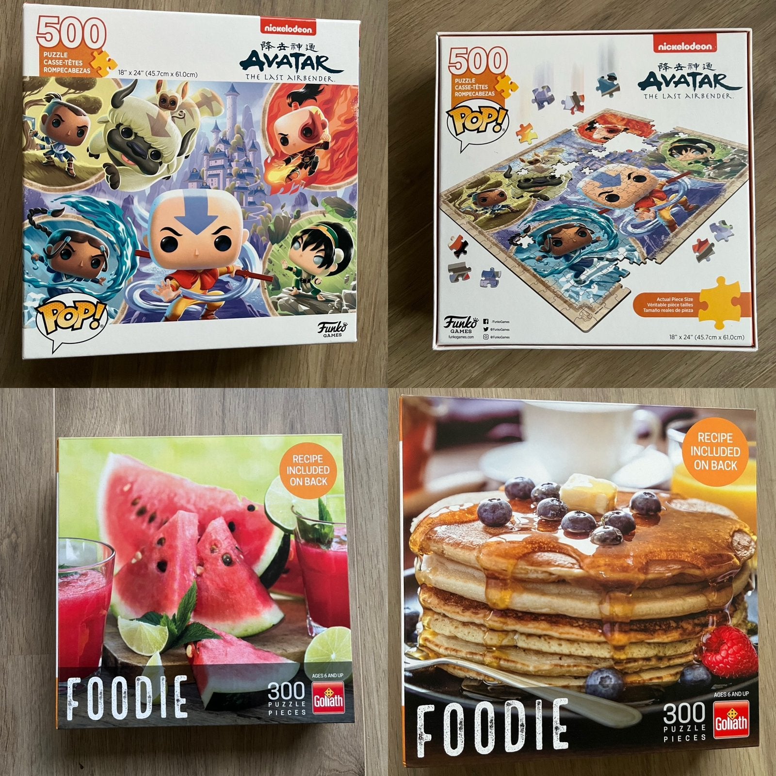 Puzzelpakket met een Avatar en 2 Foodie Puzzels, Ophalen of Verzenden, Minder dan 500 stukjes, Zo goed als nieuw, Legpuzzel