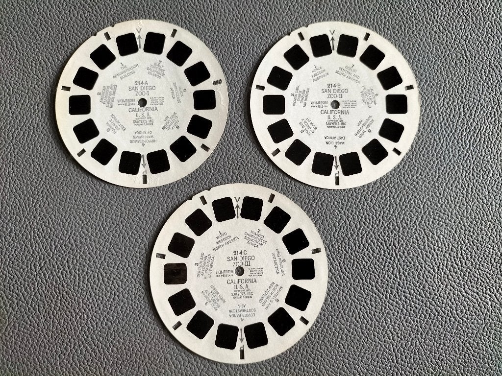 Viewmaster San Diego Zoo - California USA - 214 - Amerika, Ophalen of Verzenden