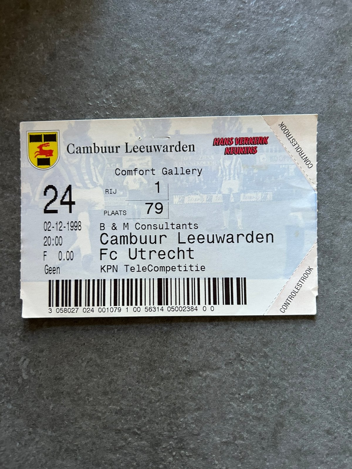 Cambuur - FC Utrecht ticket, Verzamelen, Ophalen of Verzenden, F.C. Utrecht, Overige typen