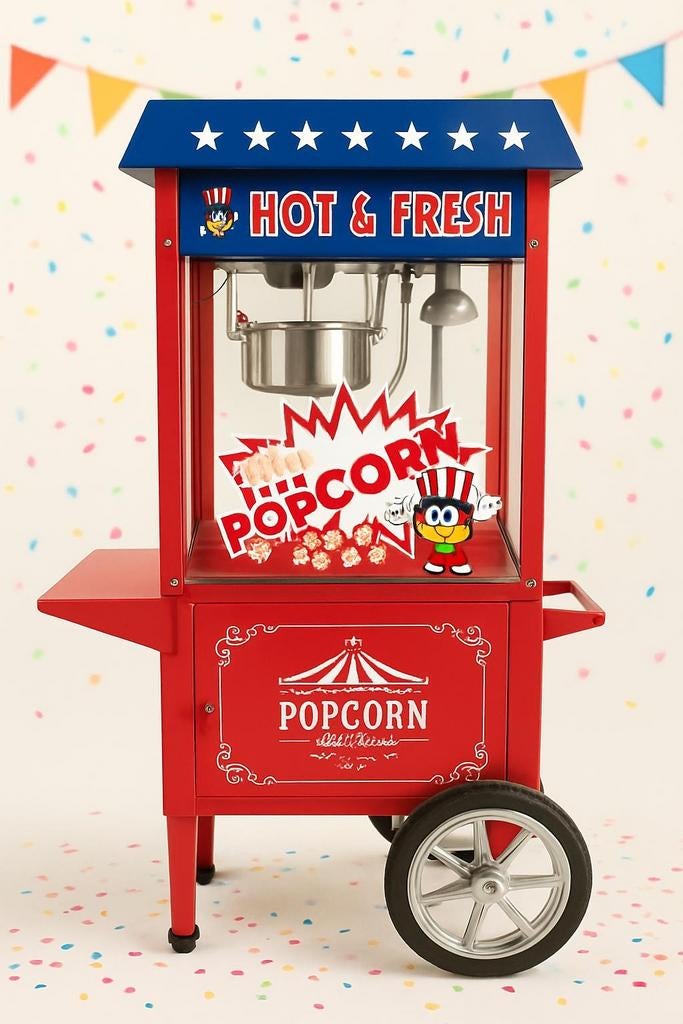 Popcorn machine op kar te huur, Ophalen of Verzenden, Overige