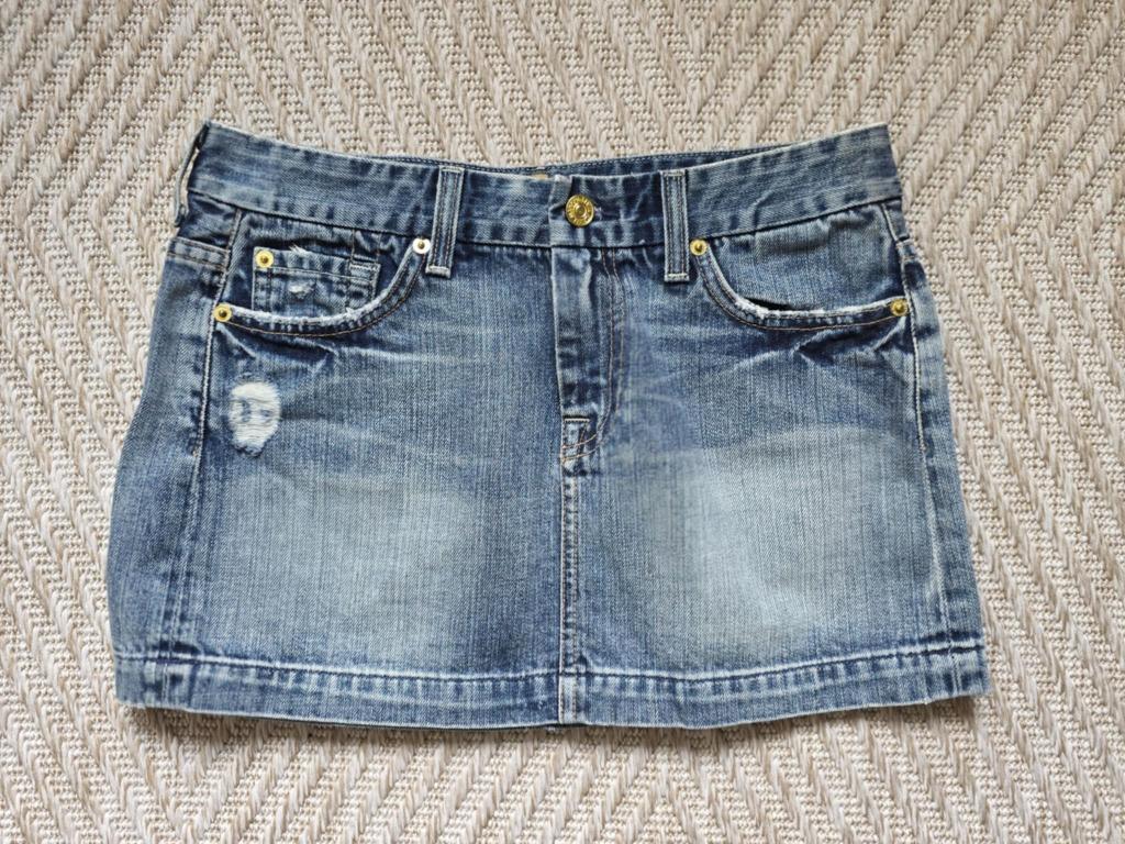 For all 7 Mankind,spijkerrok,nieuwst!mt.28,made in USA,rok, Blauw, Nieuw, Ophalen of Verzenden, Maat 36 (S)